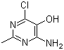 structure of CAS# 38953-43-4, 4-Amino-6-chloro-2-methyl-5-pyrimidinol