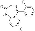 structure of CAS# 3900-31-0, 氟地西泮