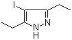 3,5-二乙基-4-碘-1H-吡唑分子结构 (CAS 390356-27-1)