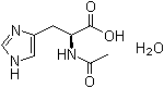 N-乙酰基-L-组氨酸一水合物分子结构 (CAS 39145-52-3)