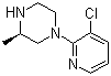 (3R)-1-(3-氯吡啶-2-基)-3-甲基哌嗪分子结构 (CAS 393513-95-6)