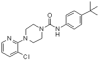 structure of CAS# 393514-24-4, 4-(3-氯-2-吡啶基)-N-[4-叔丁基苯基]-1-哌嗪甲酰胺