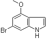 structure of CAS# 393553-57-6, 6-溴-4-甲氧基-1H-吲哚