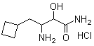 beta-氨基-alpha-羟基环丁烷丁酰胺盐酸盐分子结构 (CAS 394735-23-0)
