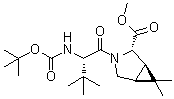 (1R,2S,5S)-3-[(2S)-2-[[叔丁氧羰基]氨基]-3,3-二甲基-1-氧代丁基]-6,6-二甲基-3-氮杂双环[3.1.0]己烷-2-羧酸甲酯分子结构 (CAS 394735-26-3)