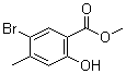 structure of CAS# 39503-57-6, 5-溴-2-羟基-4-甲基苯甲酸甲酯