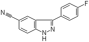 3-(4-氟苯基)-1H-吲唑-5-甲腈分子结构 (CAS 395100-12-6)