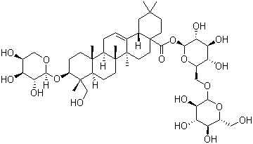 structure of CAS# 39524-08-8, 木通皂苷 D