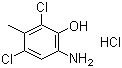 6-氨基-2,4-二氯-3-甲基苯酚盐酸盐分子结构 (CAS 39549-31-0)