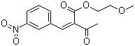 structure of CAS# 39562-22-6, 3-硝基苯叉基乙酰乙酸甲氧乙酯