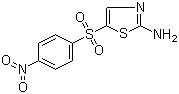 structure of CAS# 39565-05-4, 5-(4-Nitrophenylsulfonyl)thiazole-2-amine