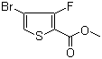 structure of CAS# 395664-56-9, 4-溴-3-氟噻吩-2-羧酸甲酯