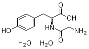 N-甘氨酰-L-酪氨酸二水合物分子结构 (CAS 39630-46-1)
