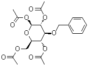 3-O-(Phenylmethyl)-beta-D-glucopyranose 1,2,4,6-tetraacetate molecular structure (CAS 39686-94-7)
