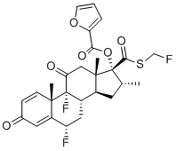 氟替卡松糠酸酯11-氧代杂质分子结构 (CAS 397864-56-1)