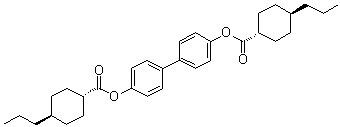 (反式,反式)-4-丙基环己烷羧酸 [1,1'-联苯]-4,4'-二基酯分子结构 (CAS 398138-21-1)