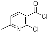 structure of CAS# 39853-81-1, 2-Chloro-6-methyl-3-pyridinecarbonyl chloride