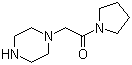 structure of CAS# 39890-45-4, 1-(Pyrrolidinocarbonylmethyl)piperazine