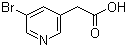 5-溴-3-吡啶乙酸分子结构 (CAS 39891-12-8)