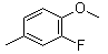 structure of CAS# 399-55-3, 2-氟-4-甲基苯甲醚