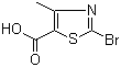 2-溴-4-甲基噻唑-5-羧酸分子结构 (CAS 40003-41-6)