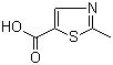 2-甲基噻唑-5-羧酸分子结构 (CAS 40004-69-1)