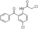 structure of CAS# 4016-85-7, 2-(2-氯乙酰氨基)-5-氯二苯甲酮