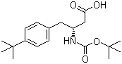 N-叔丁氧羰基-(R)-3-氨基-4-(4-叔丁基苯基)丁酸分子结构 (CAS 401916-48-1)
