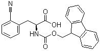structure of CAS# 401933-16-2, 2-氰基-N-[芴甲氧羰基]-L-苯丙氨酸
