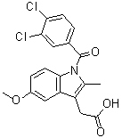 1-(3,4-二氯苯甲酰基)-5-甲氧基-2-甲基-1H-吲哚-3-乙酸分子结构 (CAS 402849-26-7)