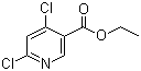 structure of CAS# 40296-46-6, Ethyl 4,6-dichloronicotinate