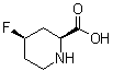 (2S,4R)-4-氟-2-哌啶羧酸分子结构 (CAS 403503-60-6)