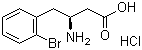 (S)-3-氨基-4-(2-溴苯基)丁酸盐酸盐分子结构 (CAS 403661-76-7)