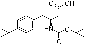 structure of CAS# 403661-85-8, N-叔丁氧羰基-(S)-3-氨基-4-(4-叔丁基苯基)丁酸