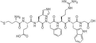 structure of CAS# 4037-01-8, L-蛋氨酰-L-alpha-谷氨酰-L-组氨酰-L-苯丙氨酰-L-精氨酰-L-色氨酰甘氨酸