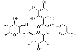 structure of CAS# 403861-33-6, 3,4',5,7-四羟基-6-甲氧基黄酮 3-O-beta-D-芸香糖苷