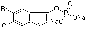 structure of CAS# 404366-59-2, 5-Bromo-6-chloro-1H-Indol-3-ol dihydrogen phosphate (ester) disodium salt