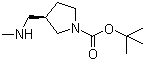 structure of CAS# 404594-16-7, (3R)-3-[(甲基氨基)甲基]-1-吡咯烷羧酸叔丁酯