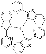 三[2-(苯并[b]噻吩-2-基)吡啶-C3,N]铱(III)分子结构 (CAS 405289-74-9)