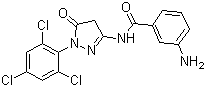 structure of CAS# 40567-18-8, 1-(2,4,6-三氯苯基)-3-(间氨基苯甲酰胺基)-5-吡唑酮