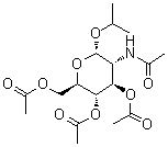 structure of CAS# 40592-88-9, 异丙基 2-(乙酰氨基)-2-脱氧-alpha-D-吡喃葡萄糖苷 3,4,6-三乙酸酯