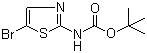N-叔丁氧羰基-2-氨基-5-溴噻唑分子结构 (CAS 405939-39-1)