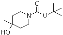 4-羟基-4-甲基哌啶-1-羧酸叔丁酯分子结构 (CAS 406235-30-1)