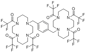 CAS # 406939-93-3, Plerixafor Impurity P, 1,1',1'',1''',1'''',1'''''-[1,4-Phenylenebis(methylene-1,4,8,11-tetraazacyclotetradecane-11,1,4,8-tetrayl)]hexakis(trifluoroethanone)