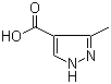 structure of CAS# 40704-11-8, 3-Methyl-1H-pyrazole-4-carboxylic acid