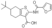 6-叔丁基-2-[(2-呋喃基羰基)氨基]-4,5,6,7-四氢苯并[b]噻吩-3-羧酸分子结构 (CAS 407587-33-1)