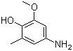 4-氨基-2-甲氧基-6-甲基苯酚分子结构 (CAS 408309-38-6)