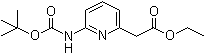 structure of CAS# 408365-87-7, [6-[(叔丁氧羰基)氨基]-2-吡啶基]乙酸乙酯