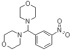 4,4'-[(3-硝基苯基)亚甲基]二吗啉分子结构 (CAS 40891-03-0)