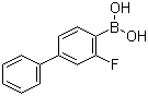 structure of CAS# 409108-13-0, 3-Fluoro-4-biphenylboronic acid